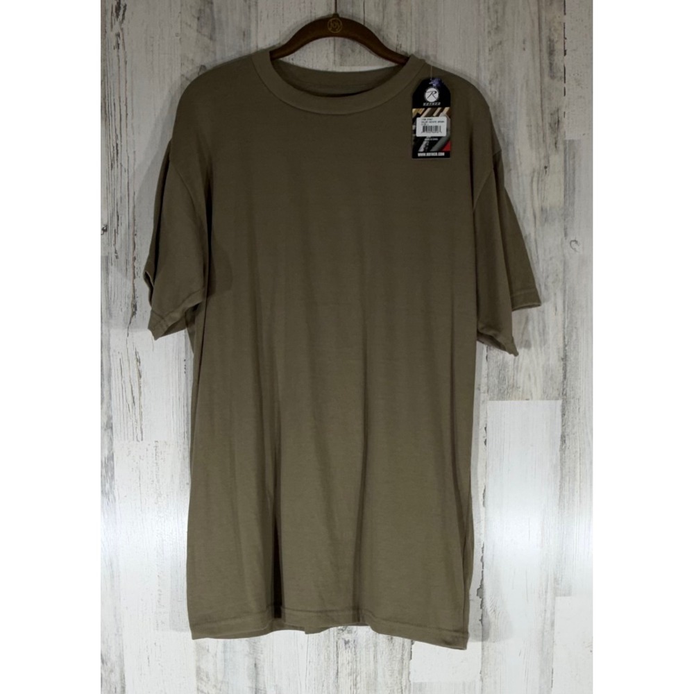 Rothco T-Shirt Size Large Coyote Brown Military Tactical Crew Neck 67847 NEW